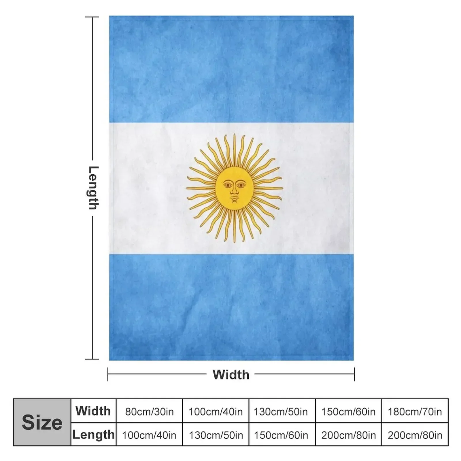 Argentina | Argentinian Flag | National Flag of Argentina Throw Blanket Picnic Furry Blankets