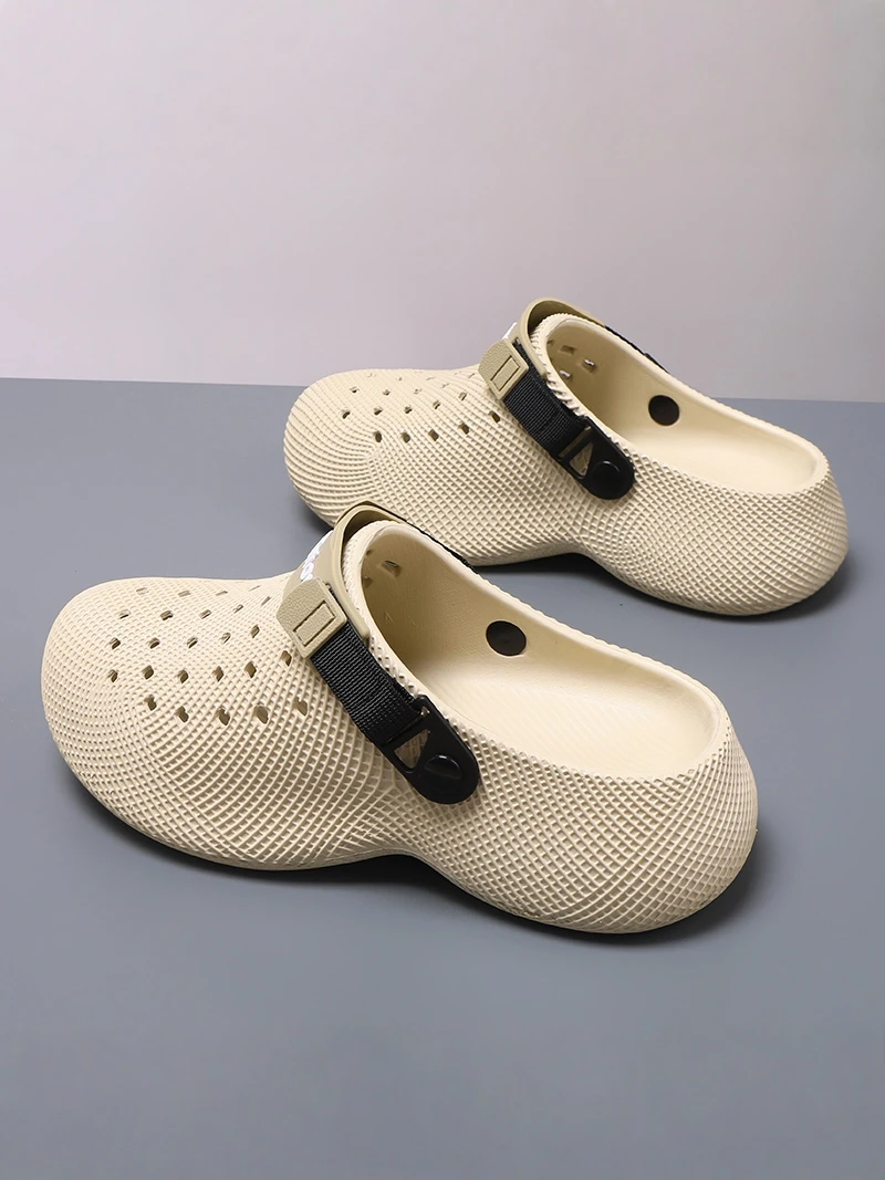 

Men's 2026 Summer Outdoor Wear Thick Bottom Anti-Slip Wear-Resistant Sports Beach Shoes Clog Style Half Slippers Head Cover