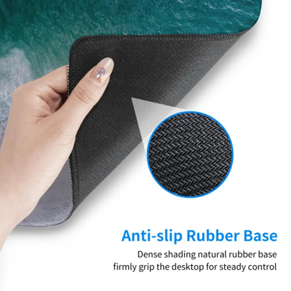 Ondas de praia mouse pad gamer xl computador grande personalizado mousepad xxl tapetes de mesa tapete de borracha natural escritório tapete de mouse pc