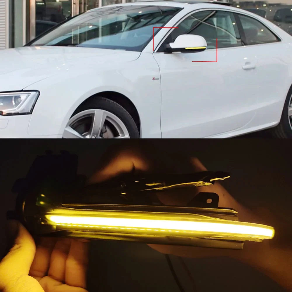 

For Audi A4 A5 S5 A3 8P B8 B8.5 RS3 RS4 RS5 Dynamic LED Turn Signal Light Sequential Mirror Indicator Blinker Light