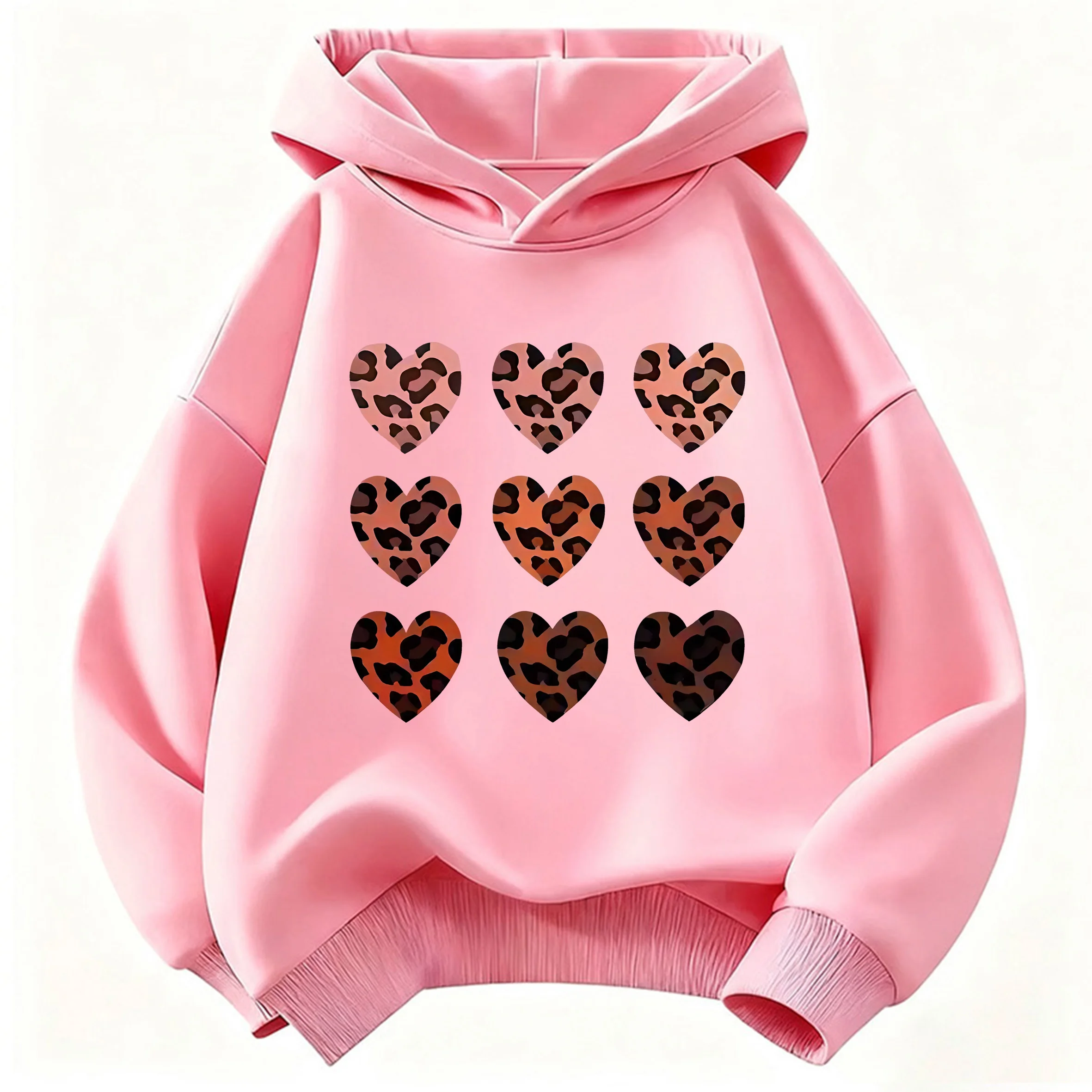 Y2k Love Heart Kinder-Kapuzenpullover, süßer Harajuku-Kapuzenpullover für Jungen und Mädchen, Herbst-Winter, lässige Hoodies