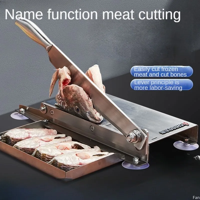 Manual Slicer Thickness Adjustment Commercial Chinese Herbal Medicine Slicing Machine Multi-functional Bone Saw Meat Cutter