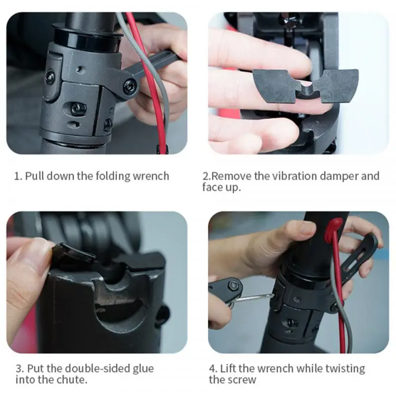 سكوتر كهربائي وسادة تخمد مطاطية ، وسادة مقاومة للاهتزاز ، وسائد تخمد معدلة ، ملحقات الشوكة الأمامية ، شاومى جيا M365 ، 3