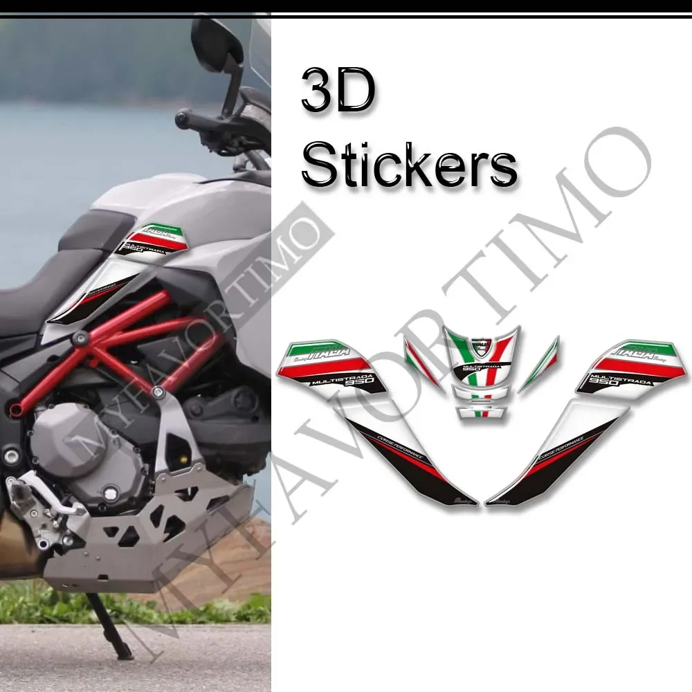 

Protector Tank Pad Grips Stickers Decals Gas Fuel Oil Kit Knee For Ducati MULTISTRADA 950 S 950S