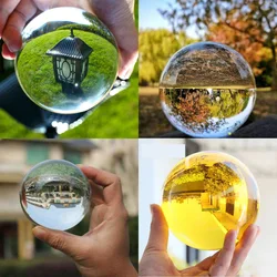 70mm Colori Sfera di cristallo Puntelli per fotografia Vetro trasparente Liscio Globo Feng Shui Sfera Ornamenti Decorazione da tavolo per la casa