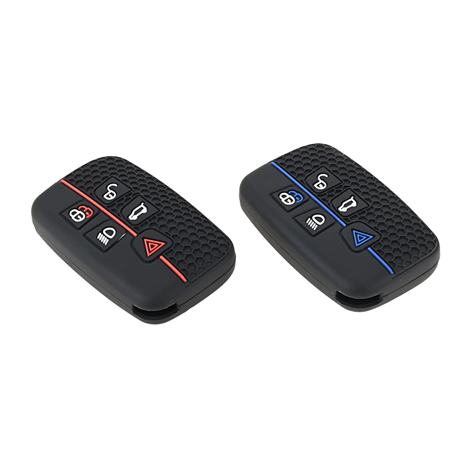 

1PC Soft Silicone 5-Buttons Car Key Fob Case Shell Cover for Land Rover Discovery Range Rover Evoque Sport Velar Jaguar XE XF XJ