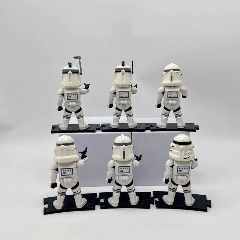 

Herocross Anime Wars Premium Edition 9cm Complete Set Of 6 White Soldier Handheld Models Ornament Toys Surprise Gifts
