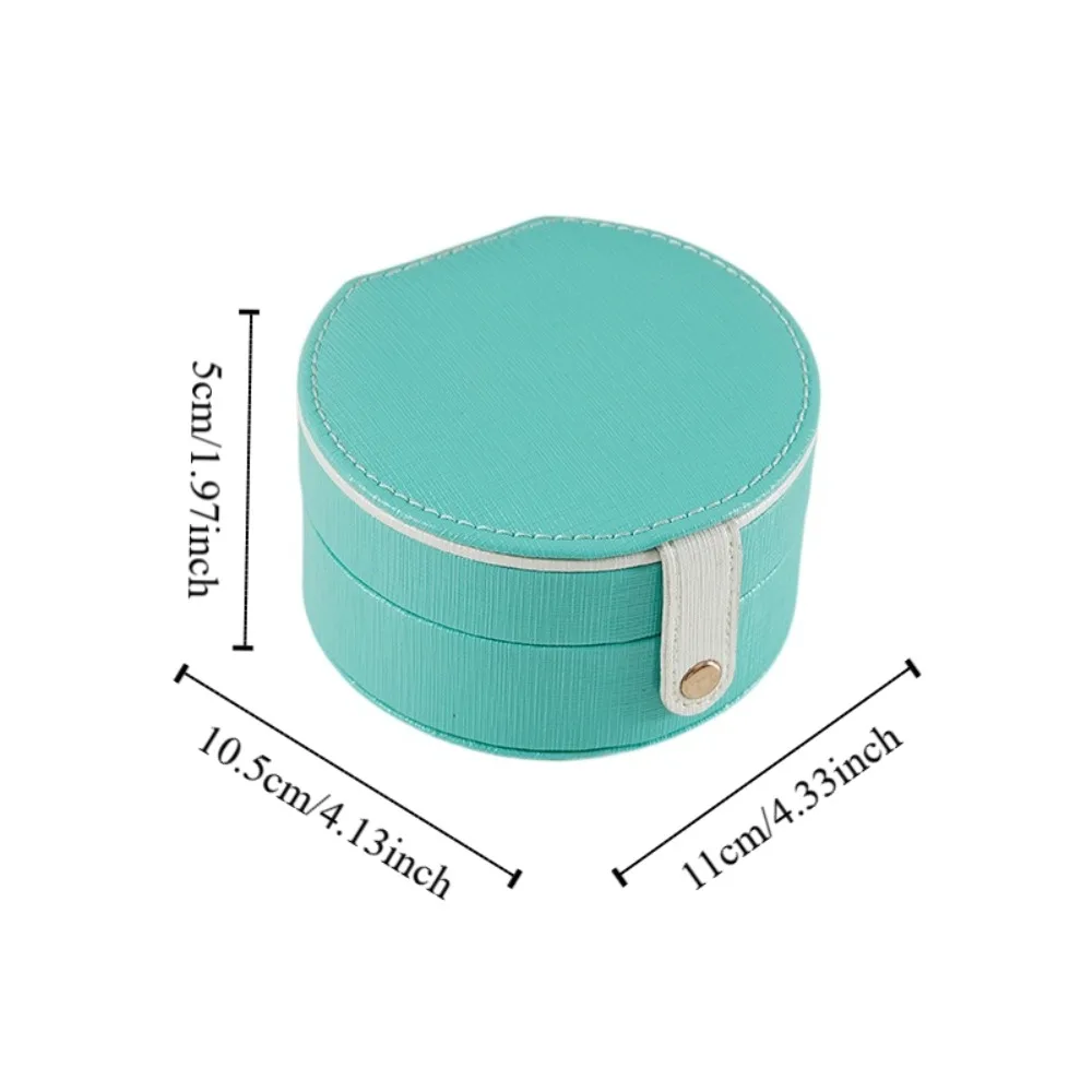 Fashion Leather Jewelry Packing Bag Mirror Multilayer Earrings Storage Case Rings Multi-function Jewelry Holder Handbag Travel