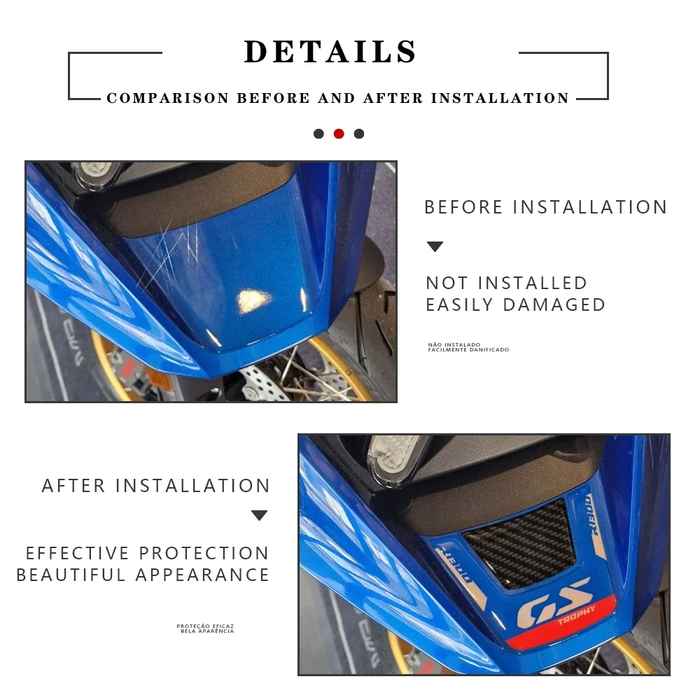 NEW R1300GS Motorcycle Accessories 3D Epoxy Resin Sticker Toe Protection Kit for R 1300 GS R1300GS Trophy Triple Black 2024