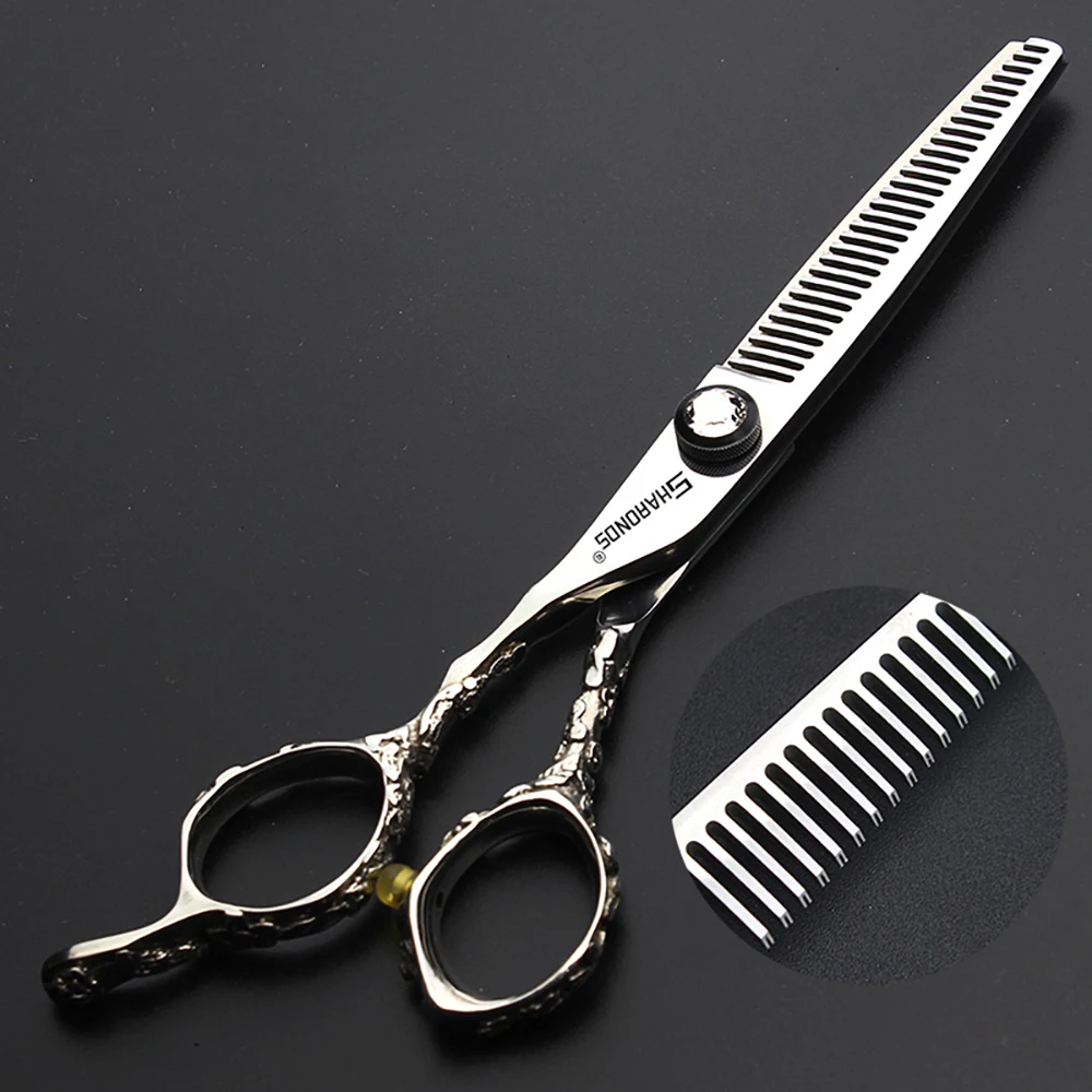 Left-handed professional 6-inch hair clipper, flat cut hair, sparse bangs and teeth, household children's tool scissors set.