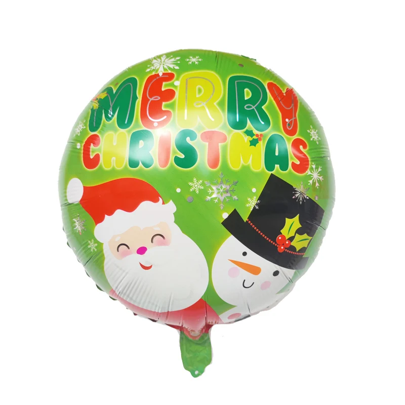 50Pcs 18Inch Merry Christmas Foil Helium Balloons Feliz Navidad Xmas Tree Ornament Snowman Santa Claus Party Decorations Supplie