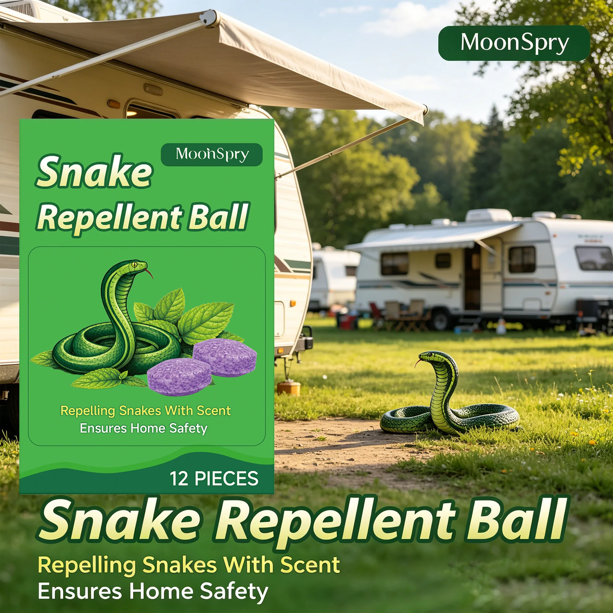 Outdoor Snake Repellent Snake Deterrent Set Repelling Snakes Long-Lasting Protection Natural Smell Pet & Kid Safe Pest Deterrent