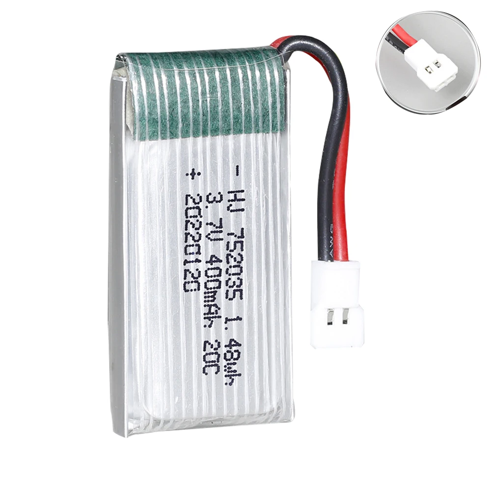 1-10PCS 3.7V 400mah bateria Lipo dla H107 H31 KY101 E33C E33 U816A V252 H6C 25C zdalnie sterowany Quadcopter Drone części zamienne