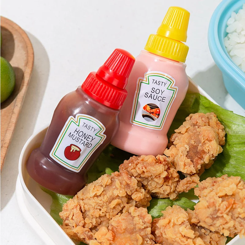 1Piece Mini Portable Small Sauce Container Tomato Gravy Boat Salad Dressing Oil Spray Bottle Ketchup Honey Mustard