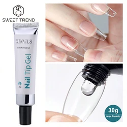30g Soft Nail Tips Gel Transparent Patch Gel For False Nails Extension Strong Adhesive Tube Tip Glue UV Soak Off Manicure Tools