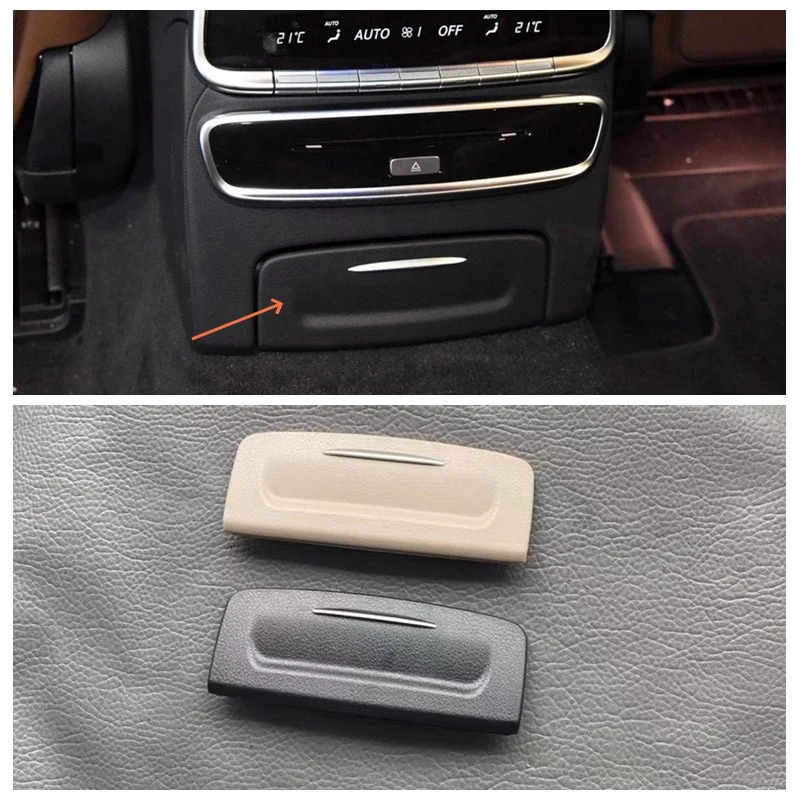 1Pcs For Mercedes Benz S-Class W222 Rear Cigarette Lighter Power Socket Cover S320/S350/S400/S500 Car Stuff Interior Decoration