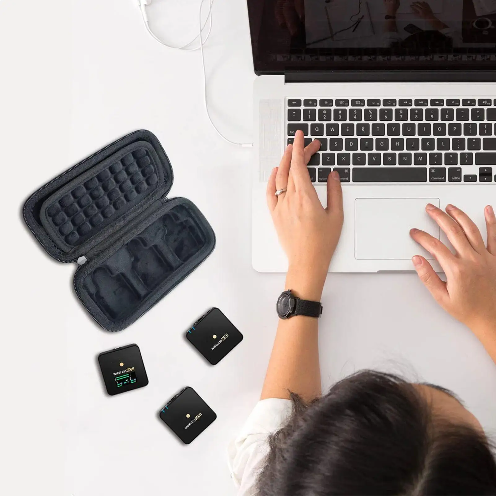 إيفا حقيبة صلبة ل Rode اللاسلكية G-o II أداة حالة مقاوم للماء للصدمات تخزين مختومة حقيبة سفر تأثير مقاومة حقيبة