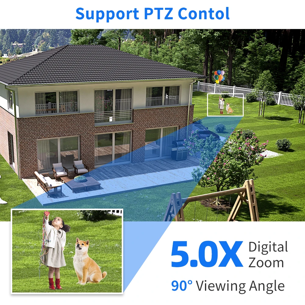 Hiseeu-cámara domo IP para exteriores, dispositivo de seguridad impermeable, 8MP, 4K, PTZ, WIFI, 2MP, 1080P, tarjeta SD, inalámbrica, aplicación