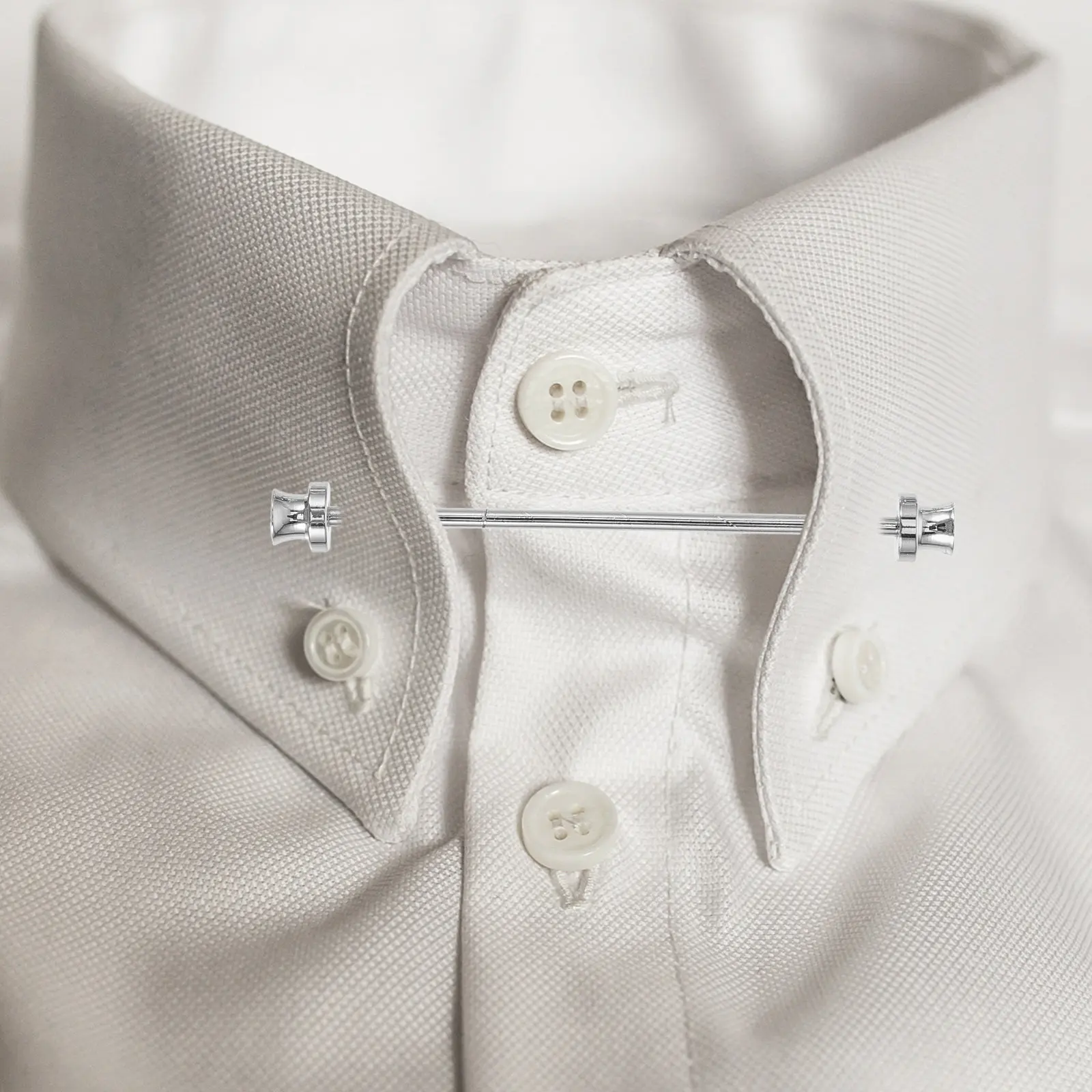 2Pcs Easy Install Collar Pins Men Tie Pin Collar Bar Shirt Stay Brooch Wedding Party Formal Suit Dress Shirt Accessory