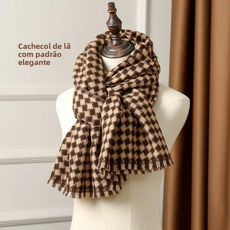 classic-plaid-wool-scarf-women's-pure-cashmere-warm-neck-warmer-thick-long-large-shawl-autumn-winter-new-arrival