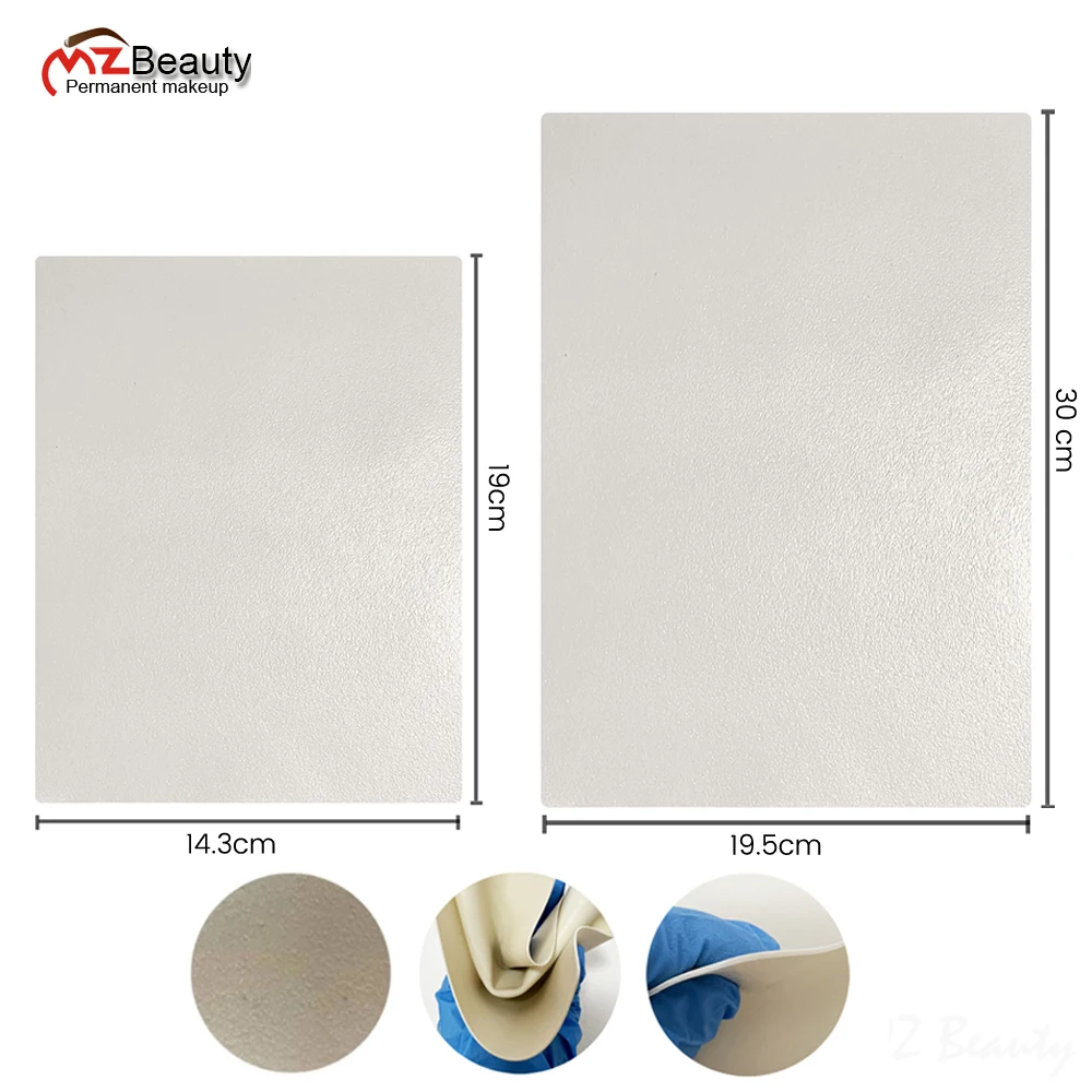 Soft Silicone Rubber Board Practice Synthetic Skin with Realistic Leather Grain Surface for Tattoo PMU Makeup Practice Supplies