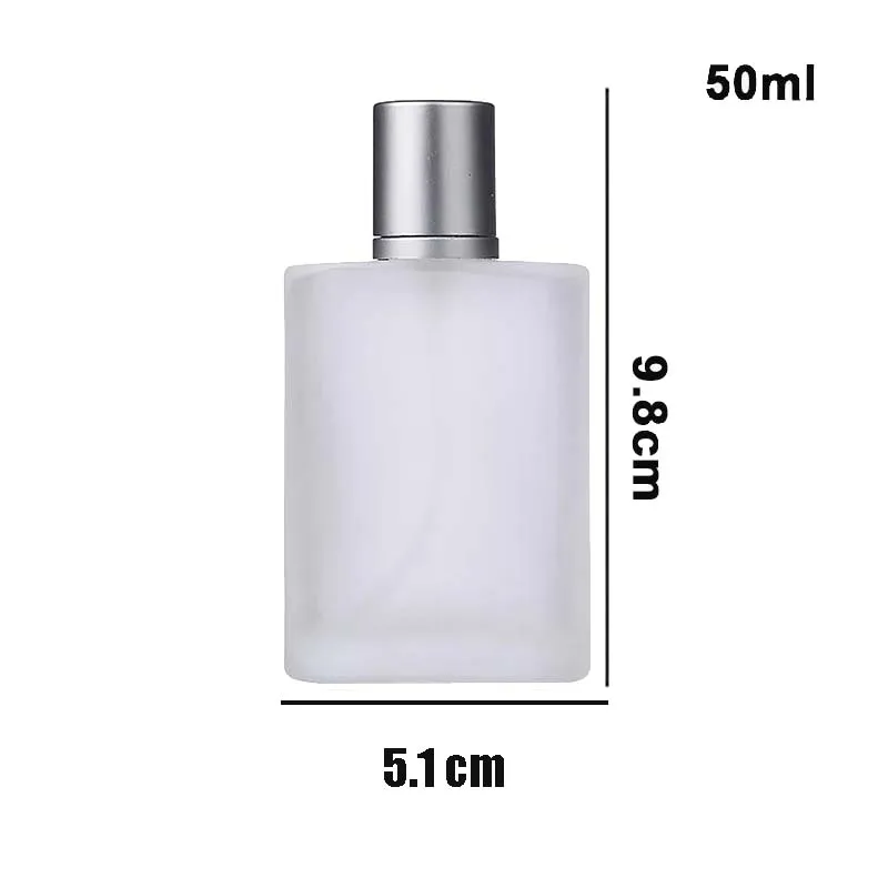 30 ML/50 ML Matglas Lege Spray Fles Parfum Verstuiver, Hervulbare Fijne Mist Spray Lege Parfum Bott
