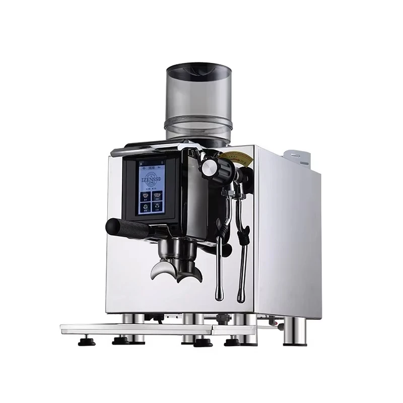 Ground CoffeeElectric Small Espresso Coffee Machine Commercial Italian Dual Boiler Semi-Automatic Stainless Steel Integrated