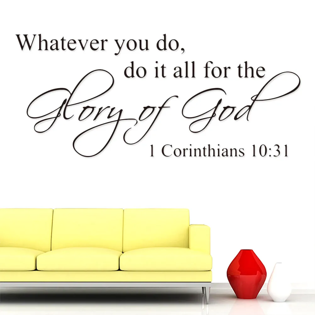Wall Stickers Bible Verse Decal Home Wallpaper Religious Decals Removable Quotes