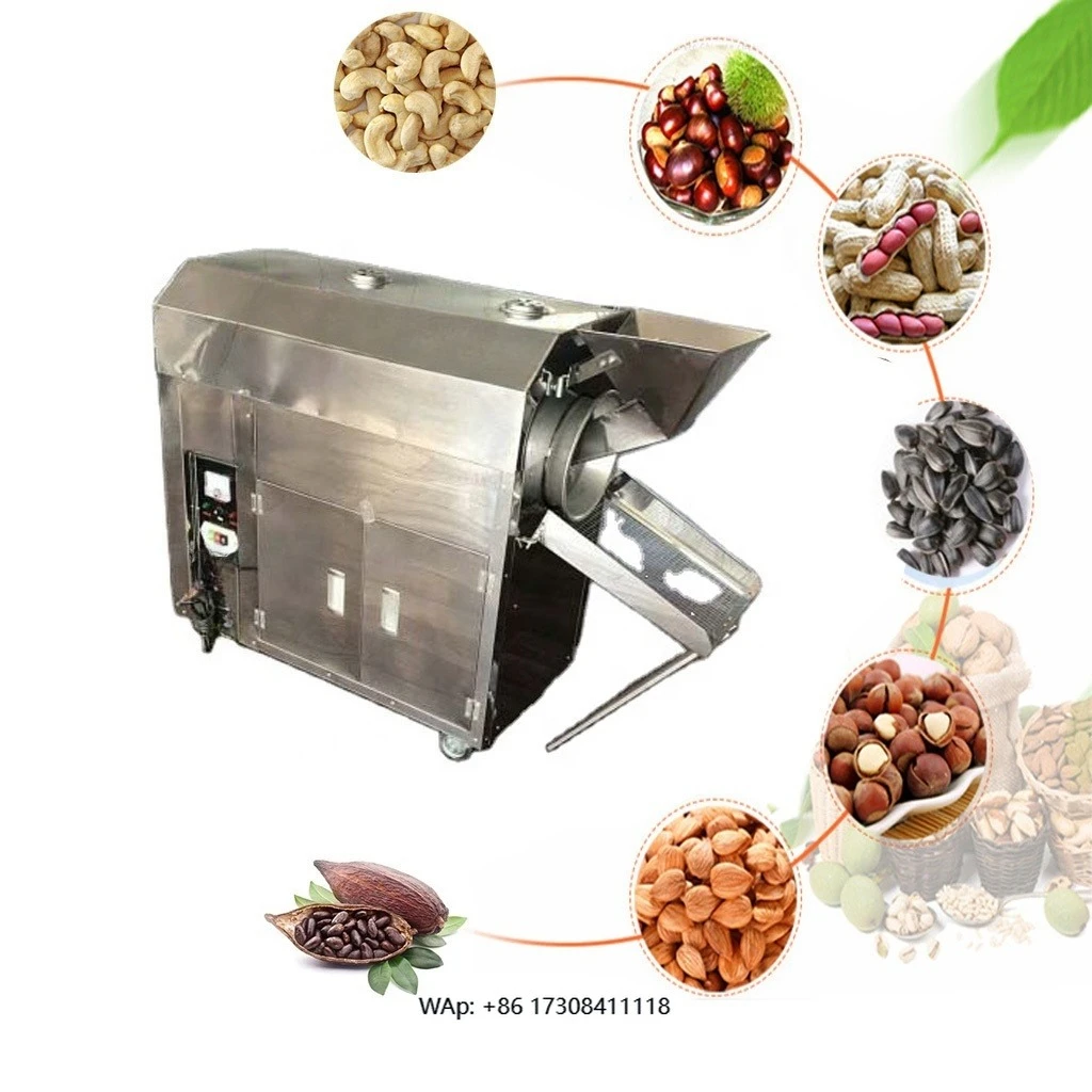 

Nut Roaster 16-30kg/h Electric Peanut Roaster Sunflower Seed Cashew Roaster HJ-50DS