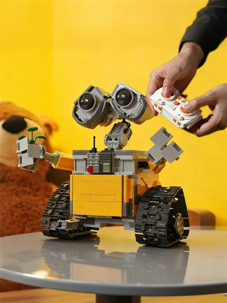 Ontwerper Leuke Cartoon Robot Droid Figuren Display Educatief Technisch Model Bouwsteen Baksteen Diy Speelgoed Cadeauset - afbeelding 2