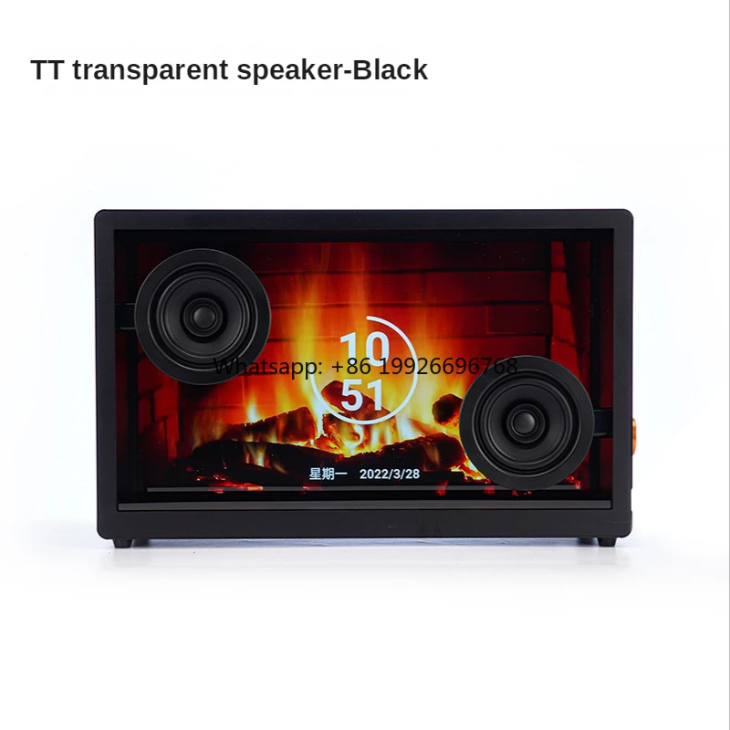 

New Design Transparent Blue Tooth With Suspended Lyrics Exhaust Audio and Visual Column Active Wireless Hifi Speaker manufacture