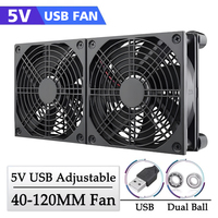 Router Cooling Fan DIY Cooler DC 5V USB Powered Supply 2000 RPM 100 CFM Wireless Silent Quiet Fan for TV Box PC Host Server Room