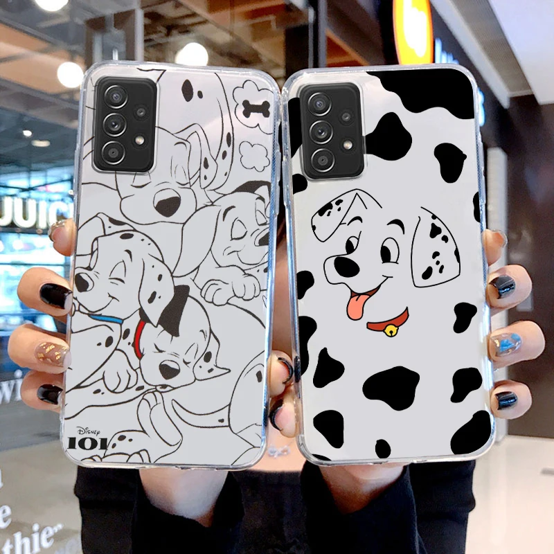 Disney 101 Dalmatians Dog For Samsung Galaxy A73 A52S A72 A71 A54 A52 A22 A12 A32 A21S 4G 5G Transparent Soft Phone Case Fundas