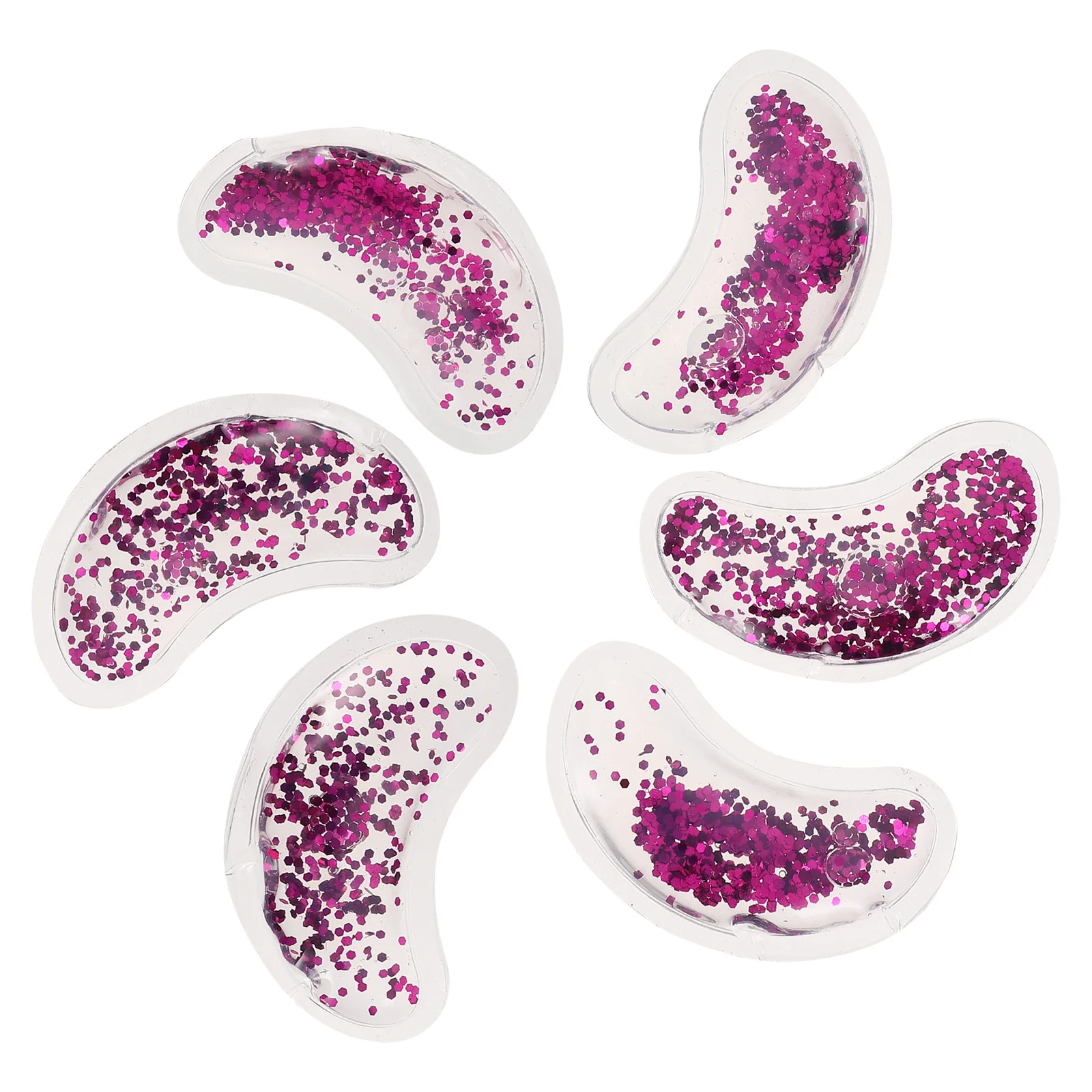 

6 Pcs Sequins Cooling Eye Patch Patches Reusable Hot/cold Ice Bag Care Pvc for Adults to Relieve Fatigue Pads under Compress