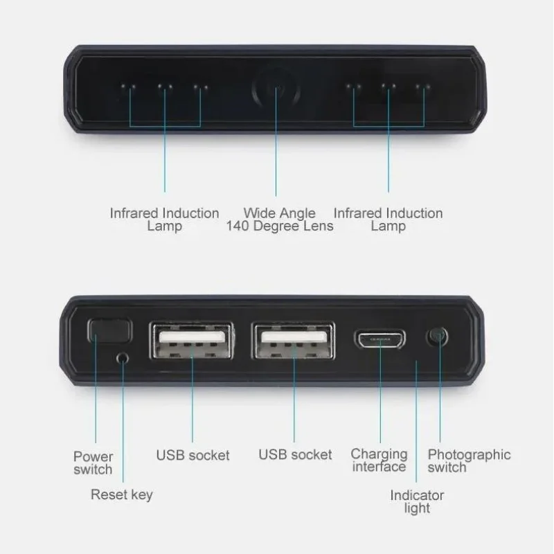 New mobile power bank, supports wireless recording, night vision, 1080p, suitable for office, outdoor, and room recording