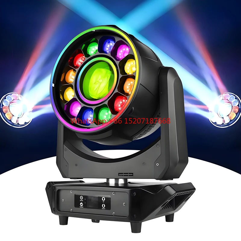 

New Design 12x40W RGBW 4in1 LED Wash Beam Light 200W Shapely Beam Moving Head Light for Night Concerts Live Events