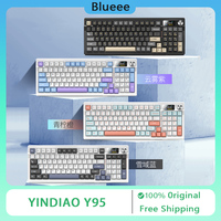 YINDIAO Y95 Mechanical Keyboard Tri Mode Customized RGB Hot Swap Gasket Multifunctional Knob Esport Gaming Keyboard Accessories