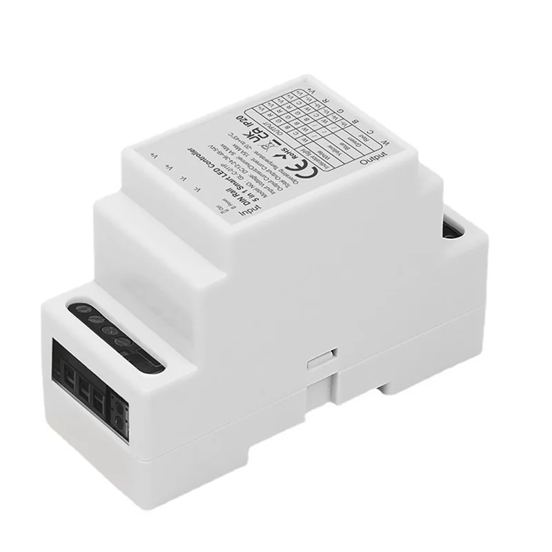 ABDJ-DIN Rail 5 In1 Smart LED Controller RGB RGBW CCT 2.4G Light Strip Dimmer Zigbee3.0