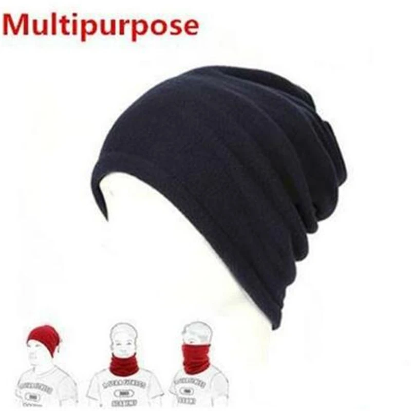 1Pc 3In1 Winter Unisex Women Men Sports Thermal Fleece Scarf Snood Neck Warmer Face Mask Beanie Hats High Quality