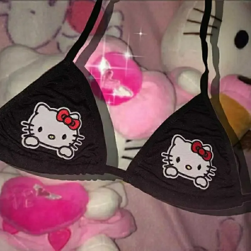 Hello Kitty kawaii y2 original design millennium hot girl cute girl bra cute girl comfortable beautiful back underwear women