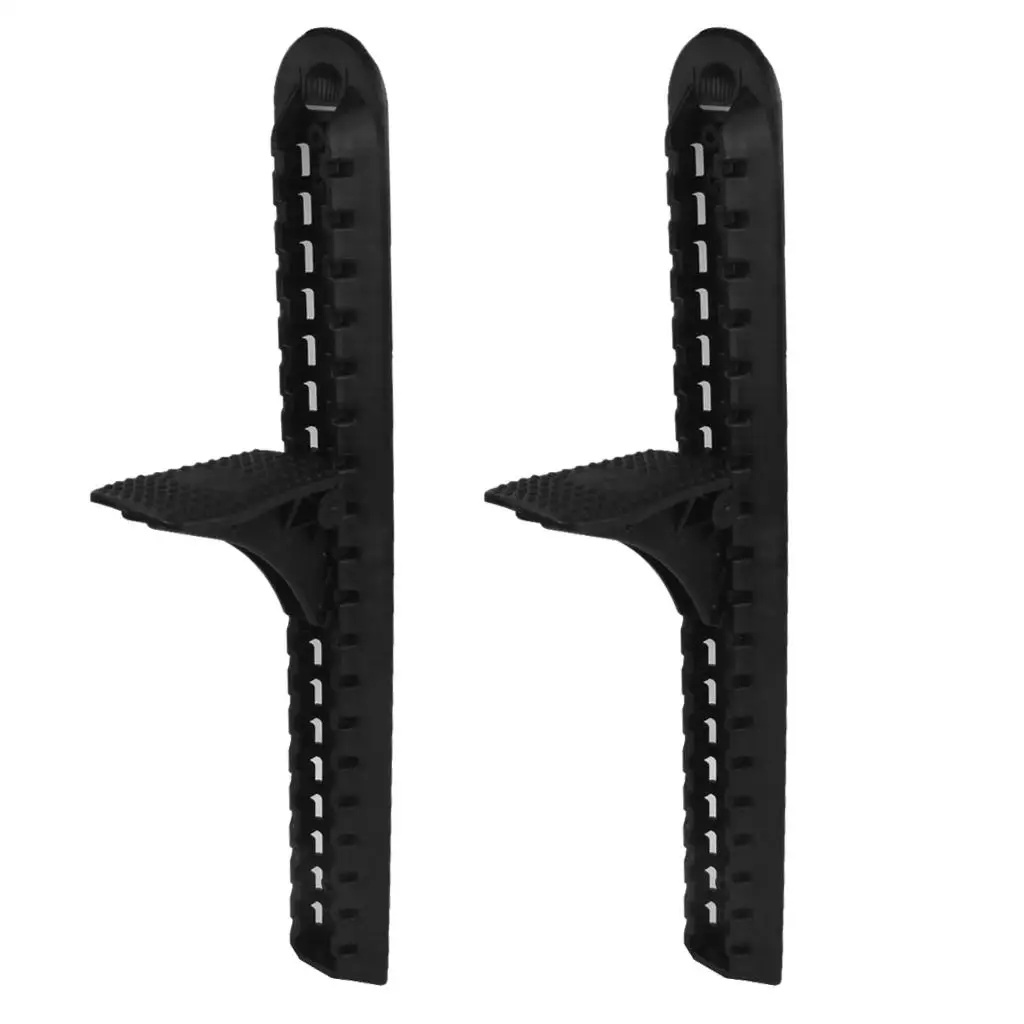 Kayak Pedal Foot Brace Set Nylon Black Kayak Accessories Rustproof Molded Construction for Stable Paddling and Control