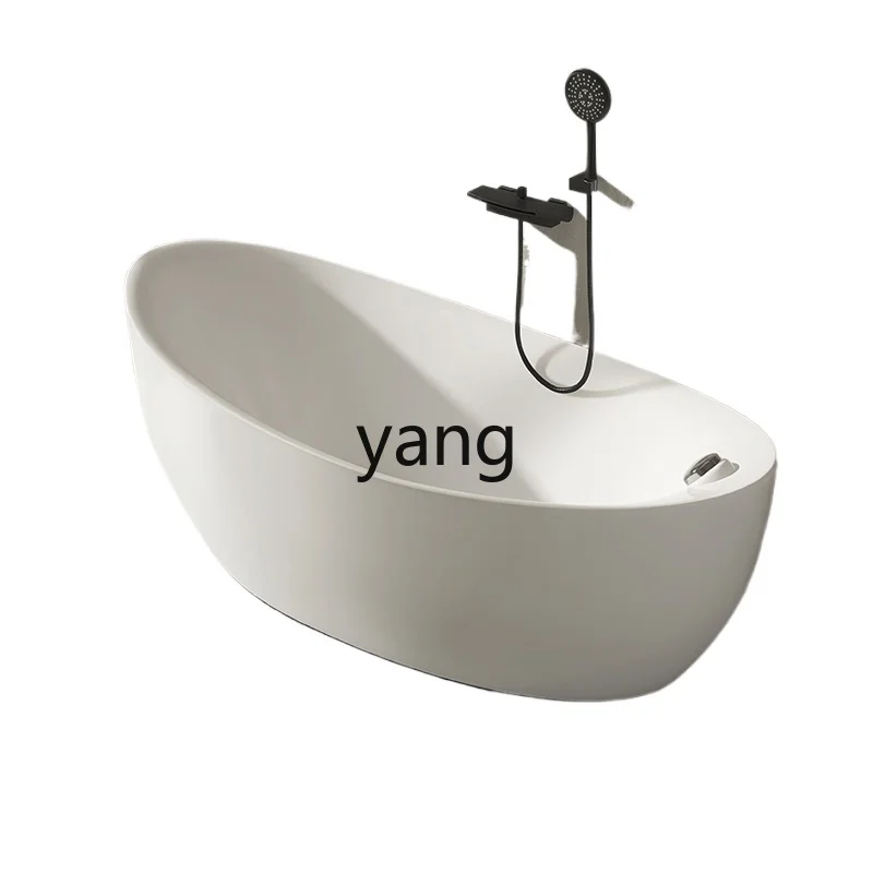 CX acrylic household free-standing seamless oval mobile deep bath tub
