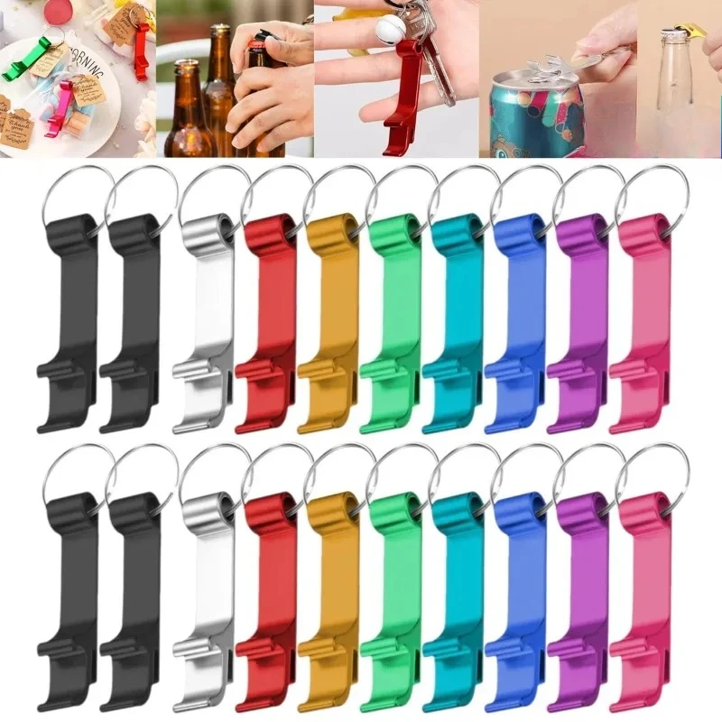 Random Color Keychain Bottle Opener, Kitchen Barware Tool for Beer Bottles & Cans