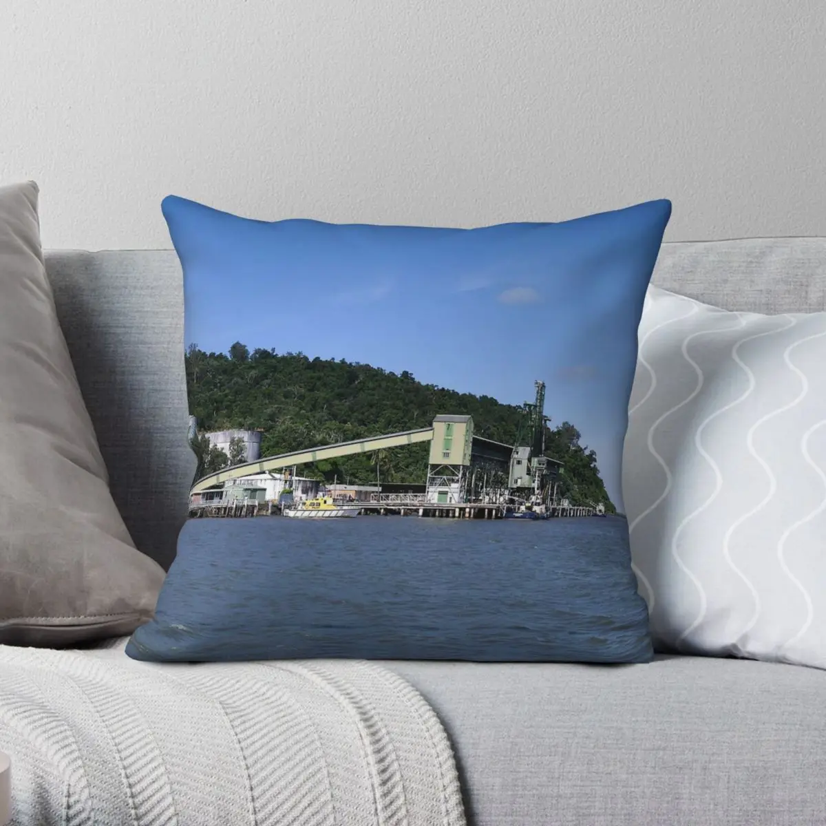 

Квадратная наволочка Mourilyan Harbour North Queensland, полиэстер, лен, бархат, декоративная наволочка на молнии с принтом, чехол для дивана