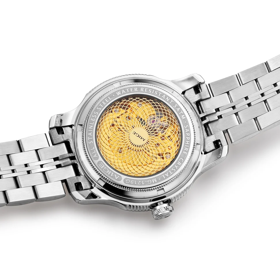 MIGE Original MIYOTA Men's Watches Mechanical Automatic Watch Waterproof Luxury Luminous Skeleton Wristwatch Stainless Steel