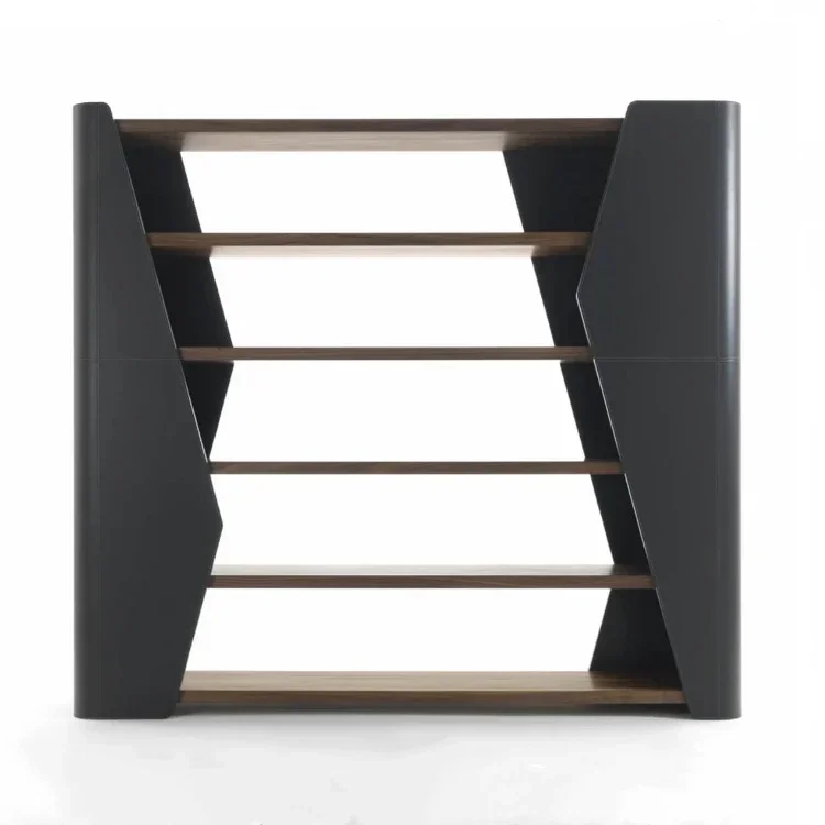 

Italian Minimalist Light Luxury Bookcase Bookshelf Modern Simple Shelf Display Cabinet Customization