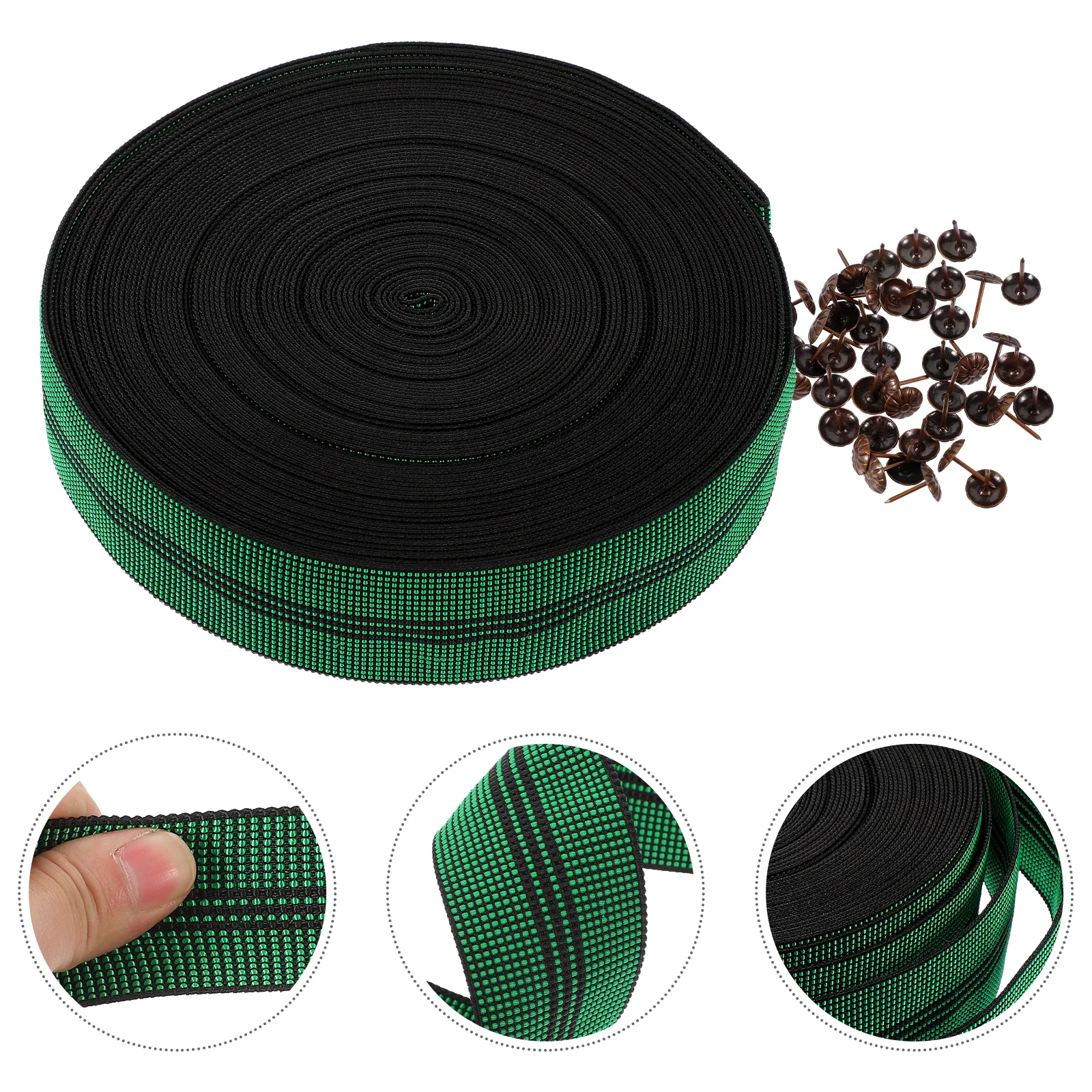 

1Set Elastic Nylon Webbing Sofa Strap Roll Sofa Repair Material Chair Webbing for Home DIY Craft Making