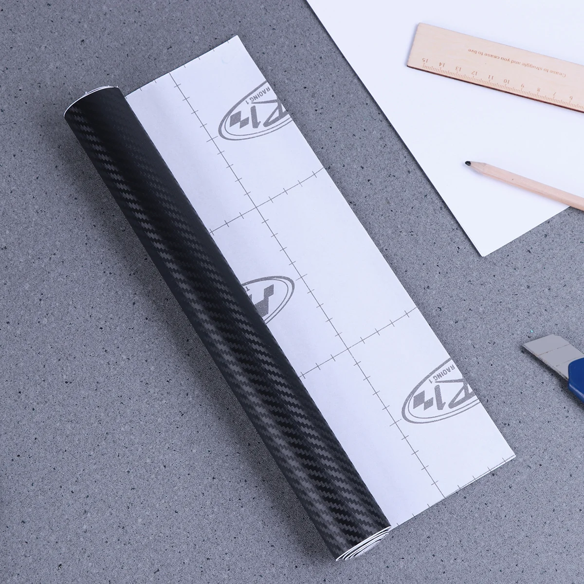 

30X127Cm Carbon Fiber Wrap Roll Self-Adhesive Waterproof Sticker For Car Motorcycle Laptop Furniture Window Diy Protection Car