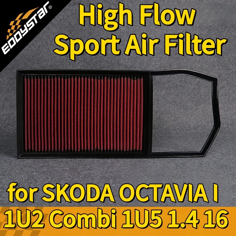 

High Flow Sport Air Filter for SKODA OCTAVIA I 1U2 Combi 1U5 1.4 16 Washable Racing Intake Filters