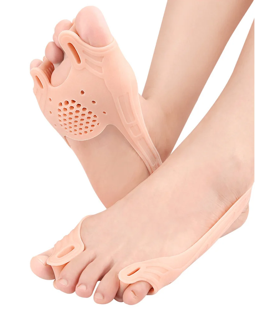 

2Pcs=1Pair Silicone Toe Overlap Separator Metatarsal Pad Pain Relief Forefoot Insole Bunion Orthotic Hallux Valgus Corrector